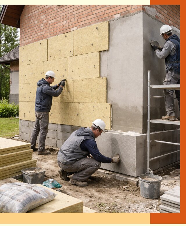 Утепление частного дома в Ноябрьске под ключ от 7598 руб/м2 — недорого | ТепломастерНбс