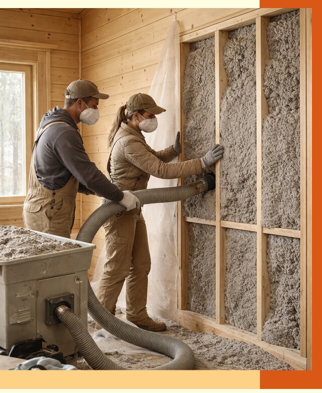 Утепление дачного дома эковатой в Ноябрьске от 1469 руб./м2 — комплексно, ТепломастерНбс