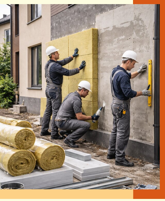 Утепление таунхауса в Ноябрьске от 7294 руб/м2 — комплекс под ключ | ТепломастерНбс