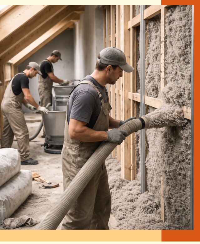 Утепление таунхауса эковатой в Ноябрьске от 2229 руб./м² — монтаж и задувка | ТепломастерНбс