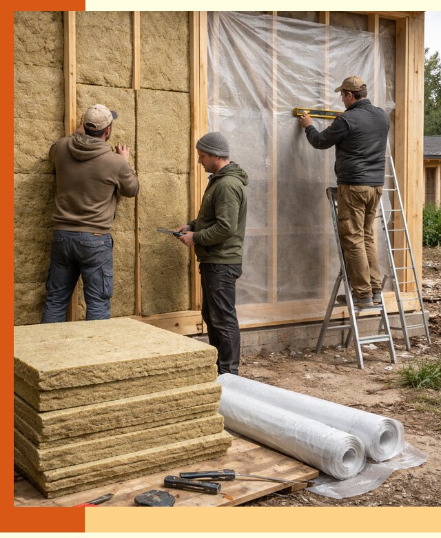 Утепление каркасного дома в Ноябрьске под ключ с гарантией качества