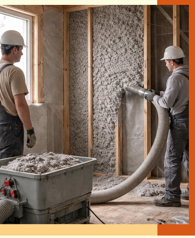 Утепление каркасного дома эковатой в Ноябрьске от 1823 руб. | ТепломастерНбс