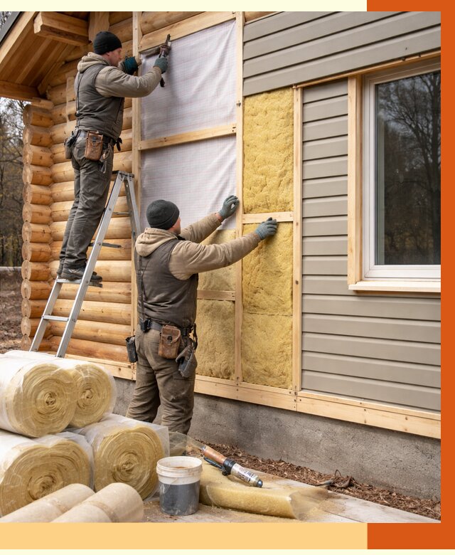 Утепление деревянного дома в Ноябрьске от 6281 руб./м2 — заказать работы | ТепломастерНбс