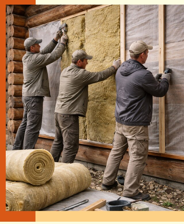 Утепление деревянного дома в Ноябрьске эффективными технологиями