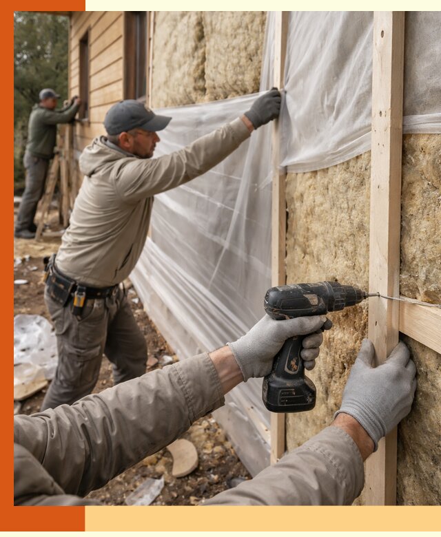 Утепление дома из бруса в Ноябрьске качественно и долговечно