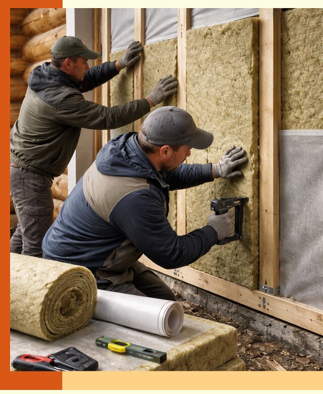 Утепление бревенчатого дома под ключ в Ноябрьске