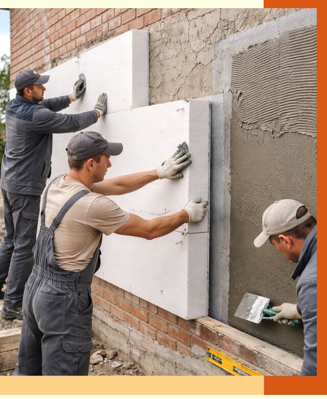 Утепление кирпичного дома в Ноябрьске от 4255 руб. под ключ | ТепломастерНбс