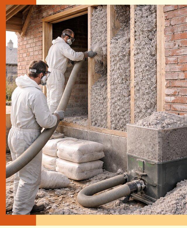 Утепление кирпичного дома эковатой в Ноябрьске