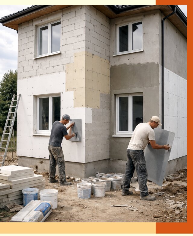 Утепление дома из газобетона в Ноябрьске от 4255 руб./м² — заказать у ТепломастерНбс