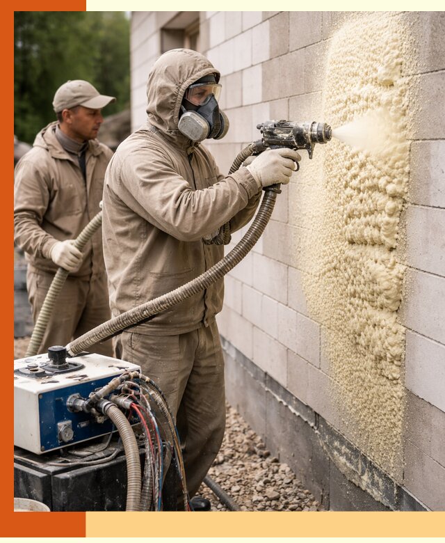 Утепление дома из газобетона ППУ в Ноябрьске — надежная теплоизоляция