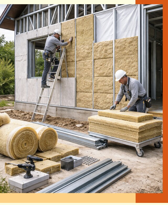 Утепление дома из ЛСТК в Ноябрьске от 5268 руб./м² — профессионально | ТепломастерНбс