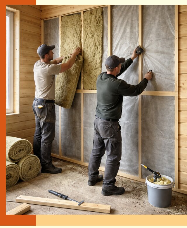 Утепление дома из минибруса в Ноябрьске: комплексные теплоизоляционные работы