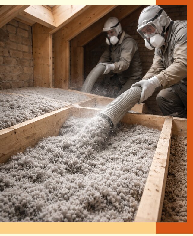 Утепление коттеджа эковатой в Ноябрьске от 2533 руб./м² — комплексная задувка и монтаж | ТепломастерНбс