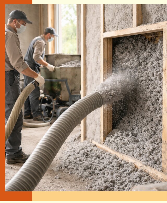 Утепление коттеджа эковатой в Ноябрьске с гарантией качества