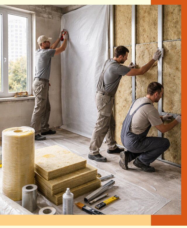 Утепление квартиры в Ноябрьске от 4559 руб/м2 — утеплить квартиру изнутри и снаружи | ТепломастерНбс