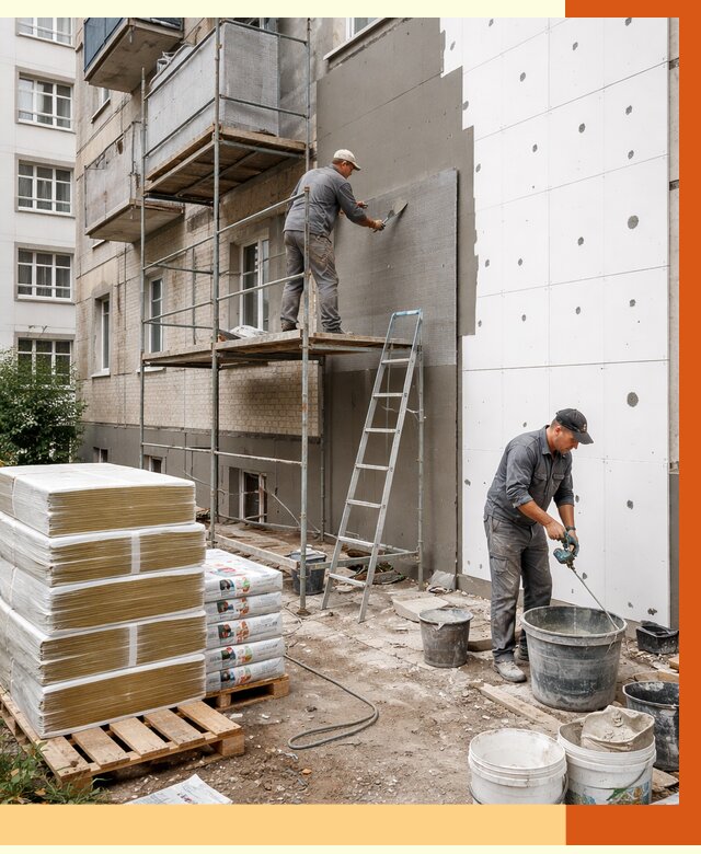 Утепление квартиры снаружи в Ноябрьске от 6230 руб/м2 под ключ | ТепломастерНбс