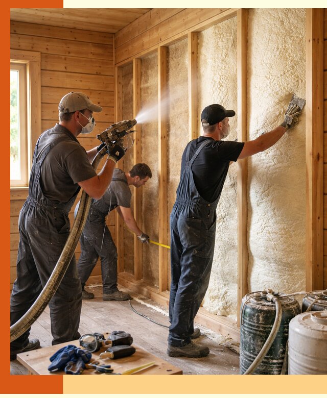 Утепление бани пенополиуретаном (ППУ) в Ноябрьске