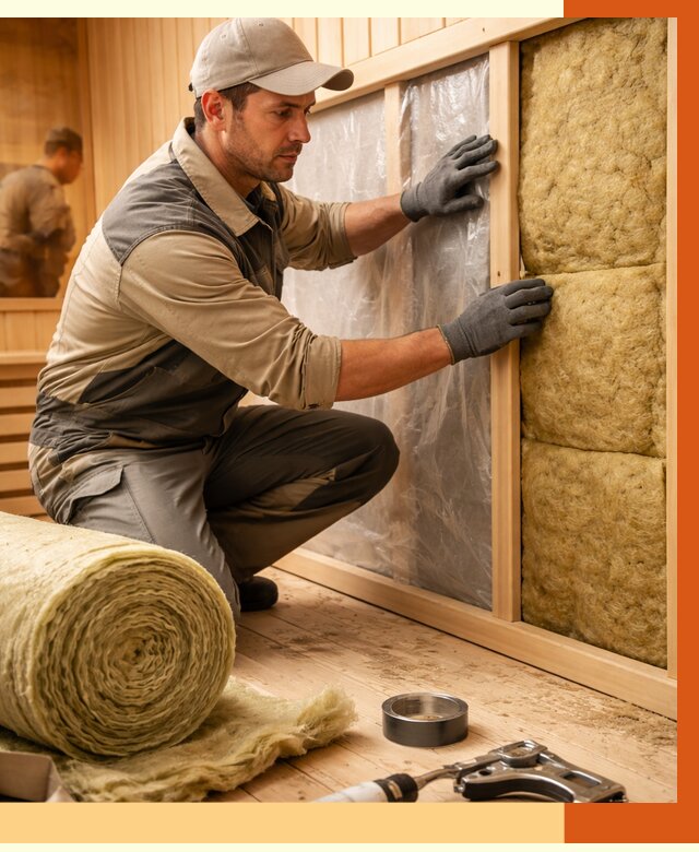 Утепление сауны изнутри в Ноябрьске от 6585 руб. за м2 | ППУ, под ключ — ТепломастерНбс