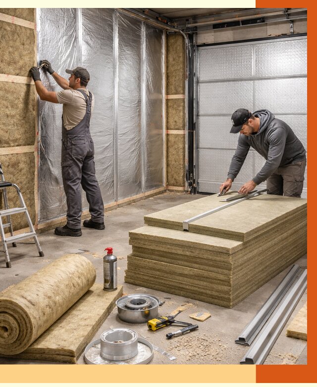 Утепление гаража в Ноябрьске от 4559 руб/м2 — комплексное утепление ворот и стен | ТепломастерНбс