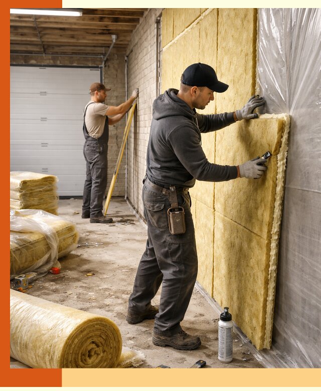 Утепление гаража под ключ в Ноябрьске — все виды теплоизоляции