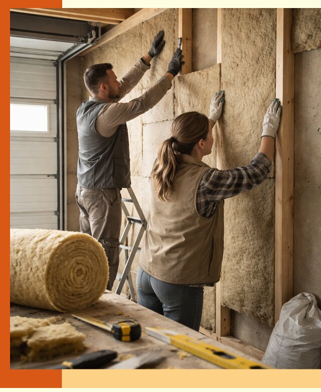Утепление гаража изнутри в Ноябрьске: быстро и надежно