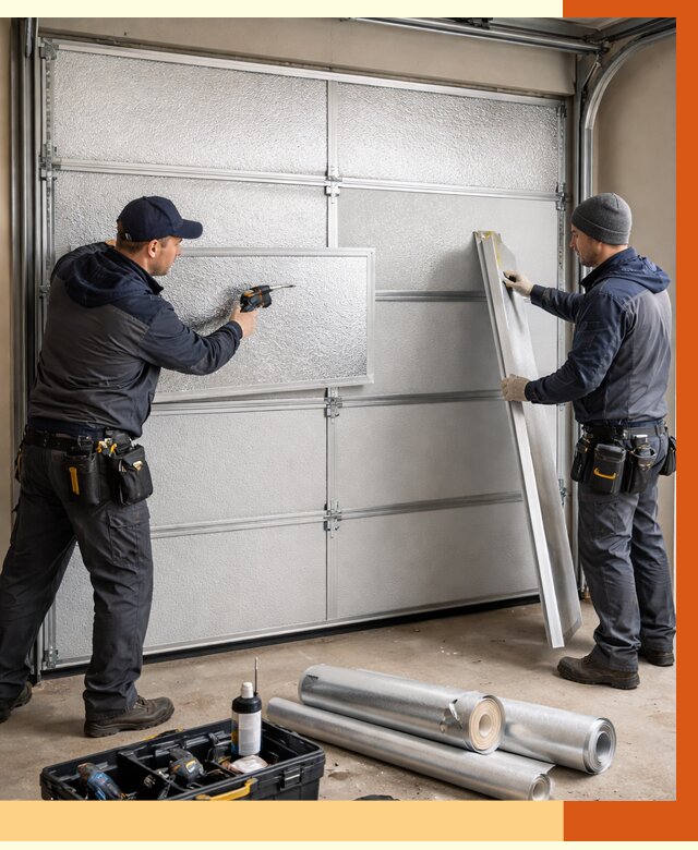 Утепление гаражных ворот в Ноябрьске от 7952 руб/м2 — надежно и быстро | ТепломастерНбс