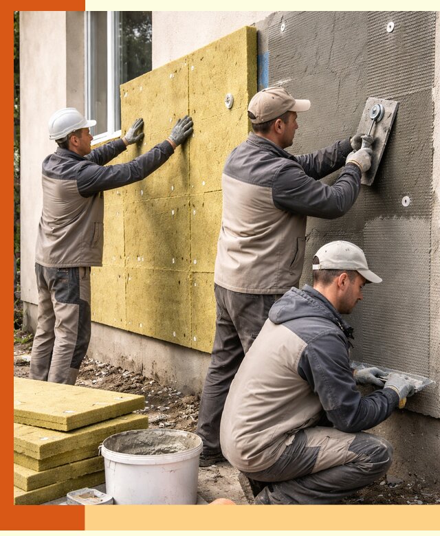 Утепление фасада под штукатурку в Ноябрьске — энергоэффективная технология