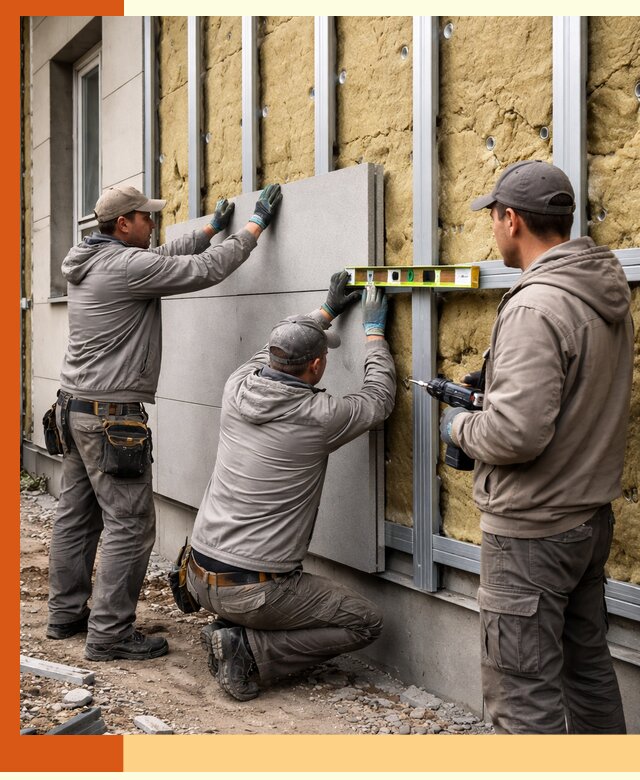 Утепление вентилируемого фасада под ключ в Ноябрьске