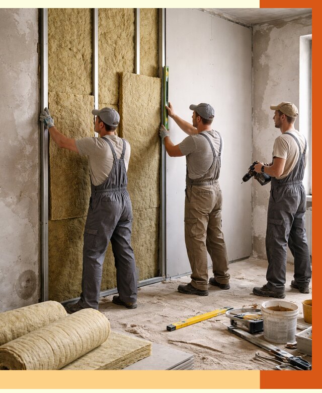 Утепление стен изнутри в Ноябрьске от 2279 руб/м² под ключ | ТепломастерНбс