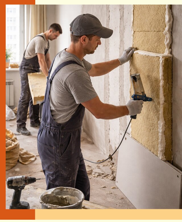 Утепление стен изнутри в Ноябрьске — качественно и эффективно