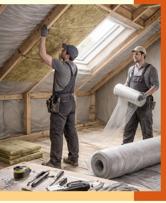 Утепление крыши изнутри мансарды в Ноябрьске от 4255 руб./м² | ТепломастерНбс