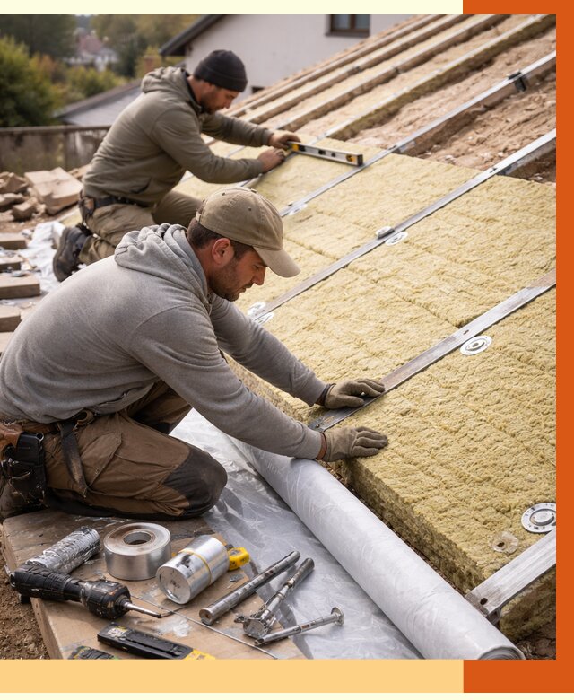 Утепление крыши снаружи в Ноябрьске под ключ от 1216 руб./м2 | ТепломастерНбс