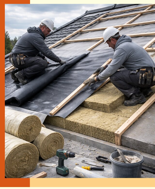 Утепление крыши снаружи в Ноябрьске: профессиональная теплоизоляция