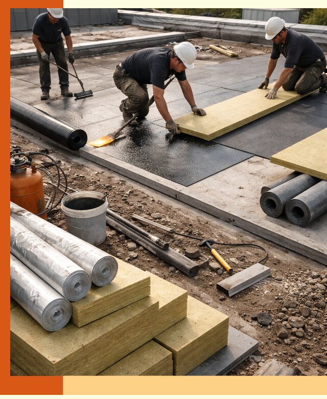 Утепление плоской крыши в Ноябрьске — надежная теплоизоляция и герметизация