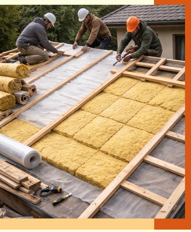 Утепление скатной крыши в Ноябрьске от 1266 руб./м2 под ключ | ТепломастерНбс