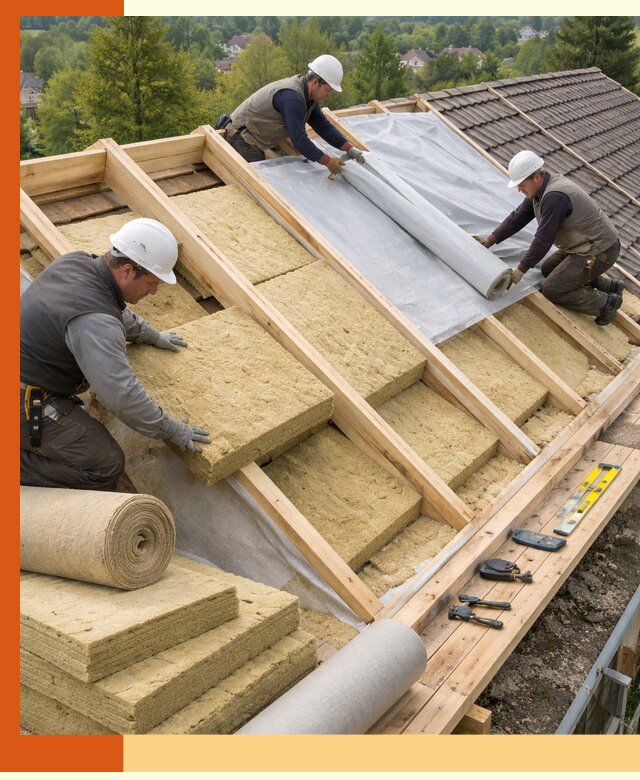 Утепление скатной крыши в Ноябрьске качественно и надёжно