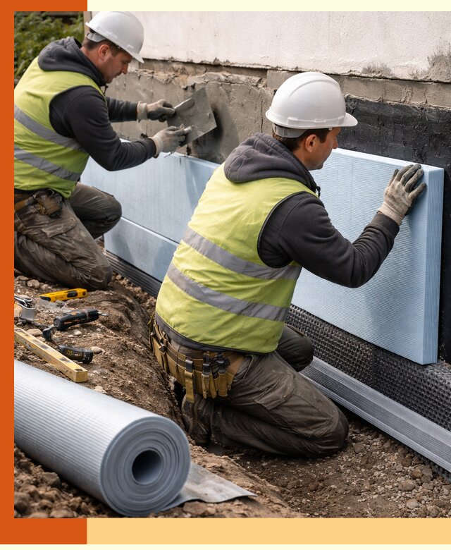 Утепление фундамента снаружи в Ноябрьске — профессиональная теплоизоляция