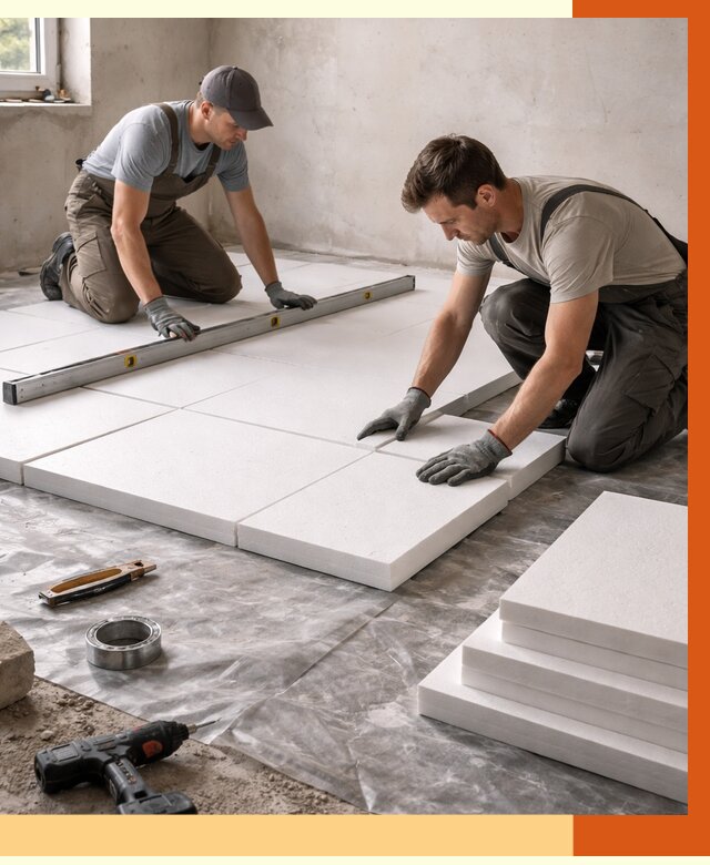 Утепление бетонного пола в Ноябрьске от 2533 руб/м2 — монтаж и цена | ТепломастерНбс