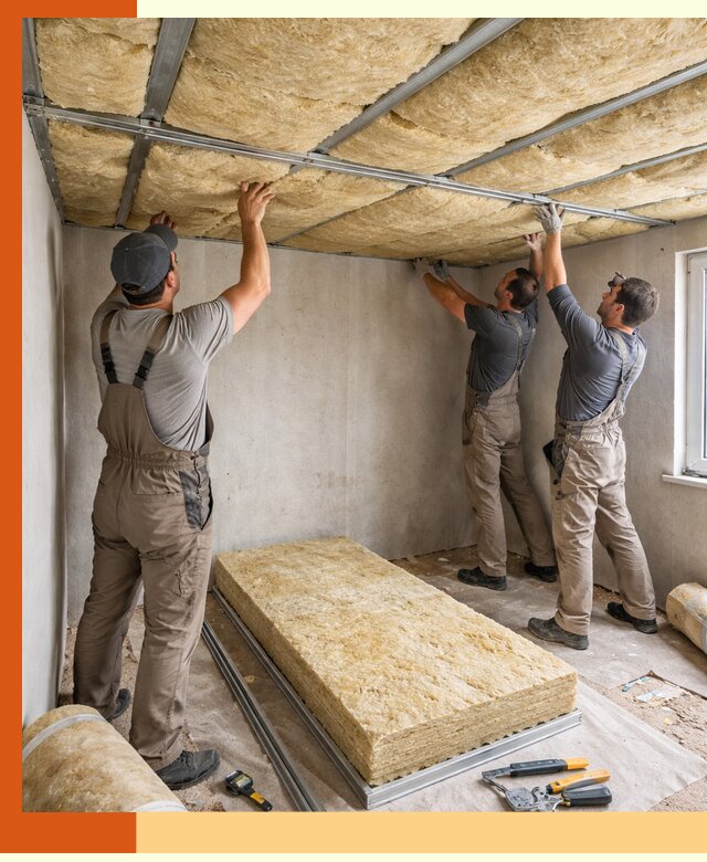 Утепление потолка в Ноябрьске — тепло и без сквозняков