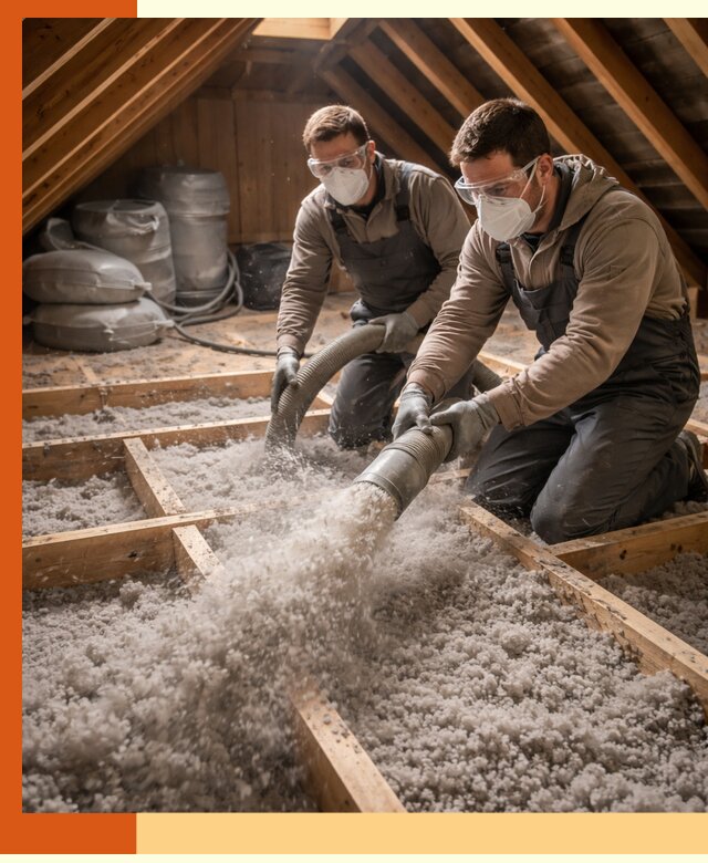 Утепление чердака эковатой в Ноябрьске — быстро и надёжно
