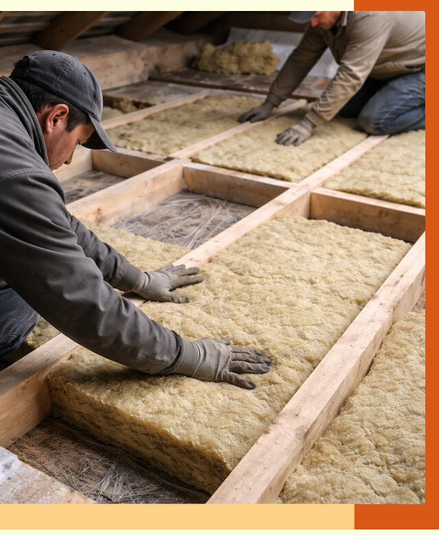 Утепление чердака минватой в Ноябрьске от 3546 руб/м2 под ключ | ТепломастерНбс