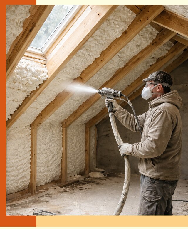 Утепление мансарды ППУ в Ноябрьске быстро и надежно