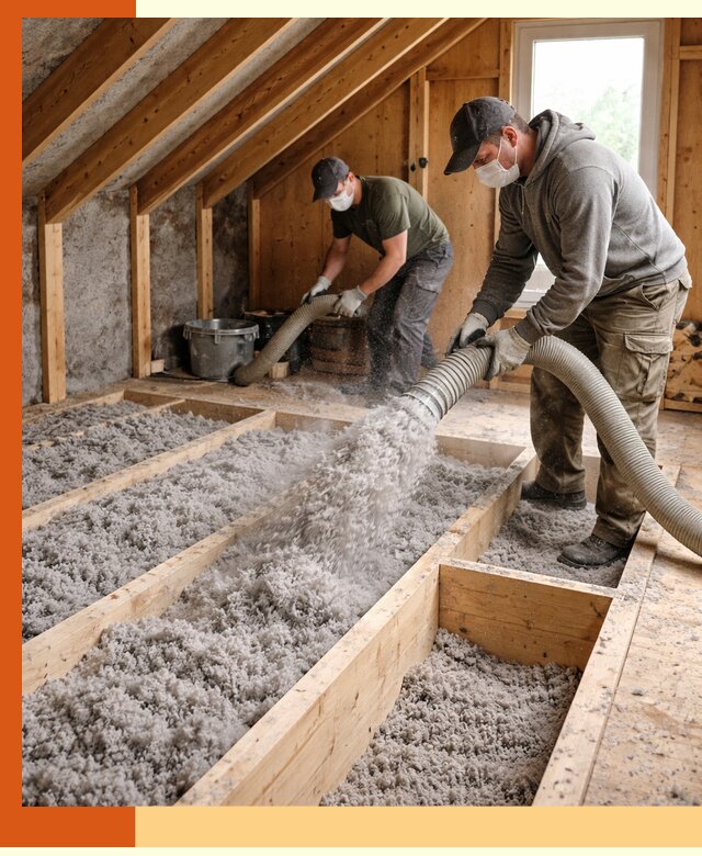 Утепление мансарды эковатой в Ноябрьске с гарантией качества