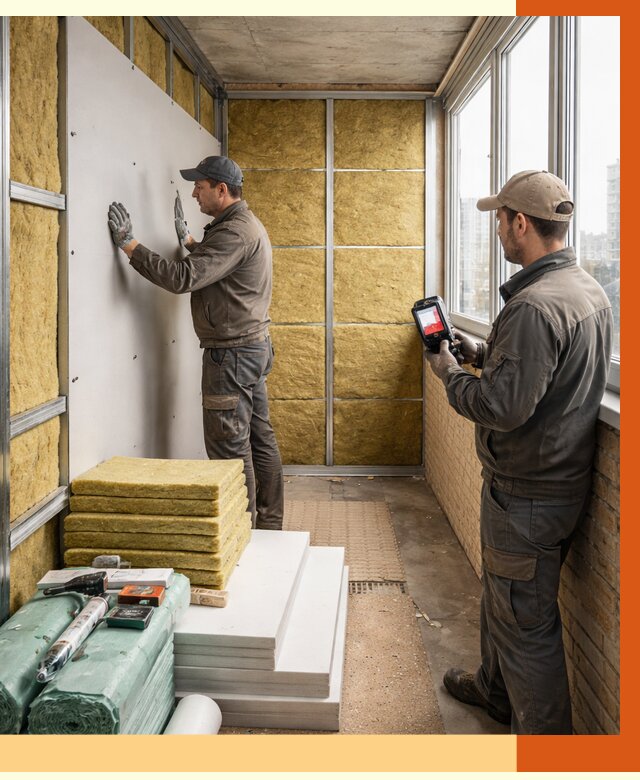 Утепление балкона в Ноябрьске от 4559 руб. под ключ | ТепломастерНбс