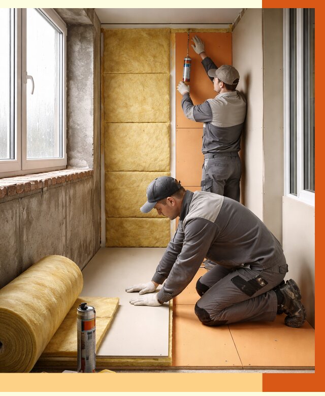 Утепление лоджии под ключ в Ноябрьске от 6585 руб/м2 — комплексное решение | ТепломастерНбс