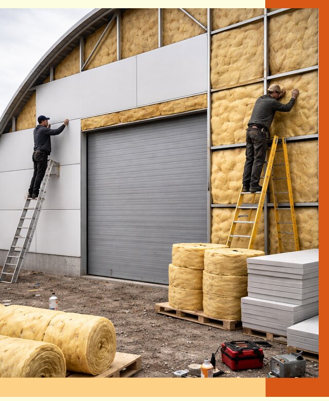 Утепление ангара пенополиуретаном в Ноябрьске от 7294 руб./м² — комплекс от ТепломастерНбс