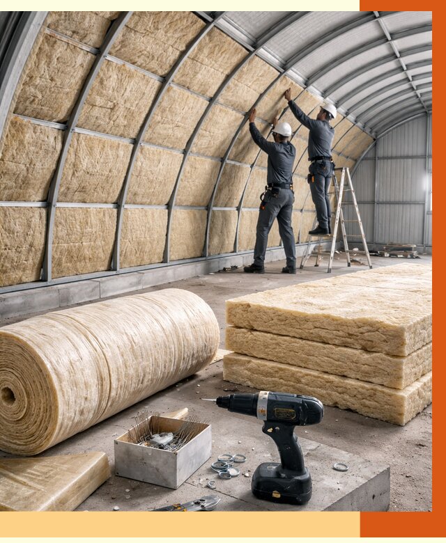 Утепление арочного ангара в Ноябрьске от 3242 руб./м2 под ключ | ТепломастерНбс