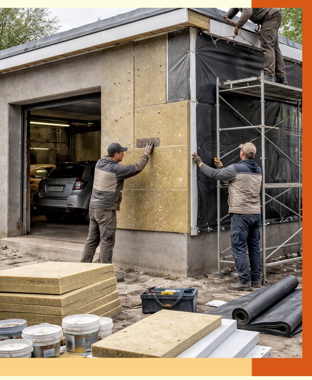 Утепление автосервиса в Ноябрьске ппу, пеноизоляция, от 14689 руб/м2 — ТепломастерНбс