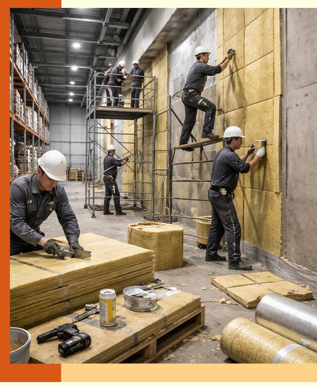 Утепление логистического центра в Ноябрьске качественно и экономично