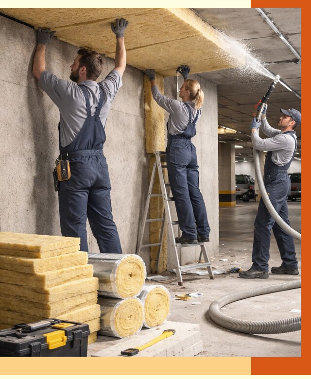 Утепление паркинга в Ноябрьске от 6888 руб./м2 — работы под ключ | ТепломастерНбс